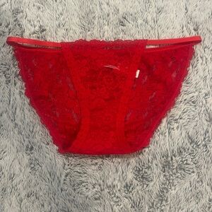 Elegant Red Lace Women's Panties